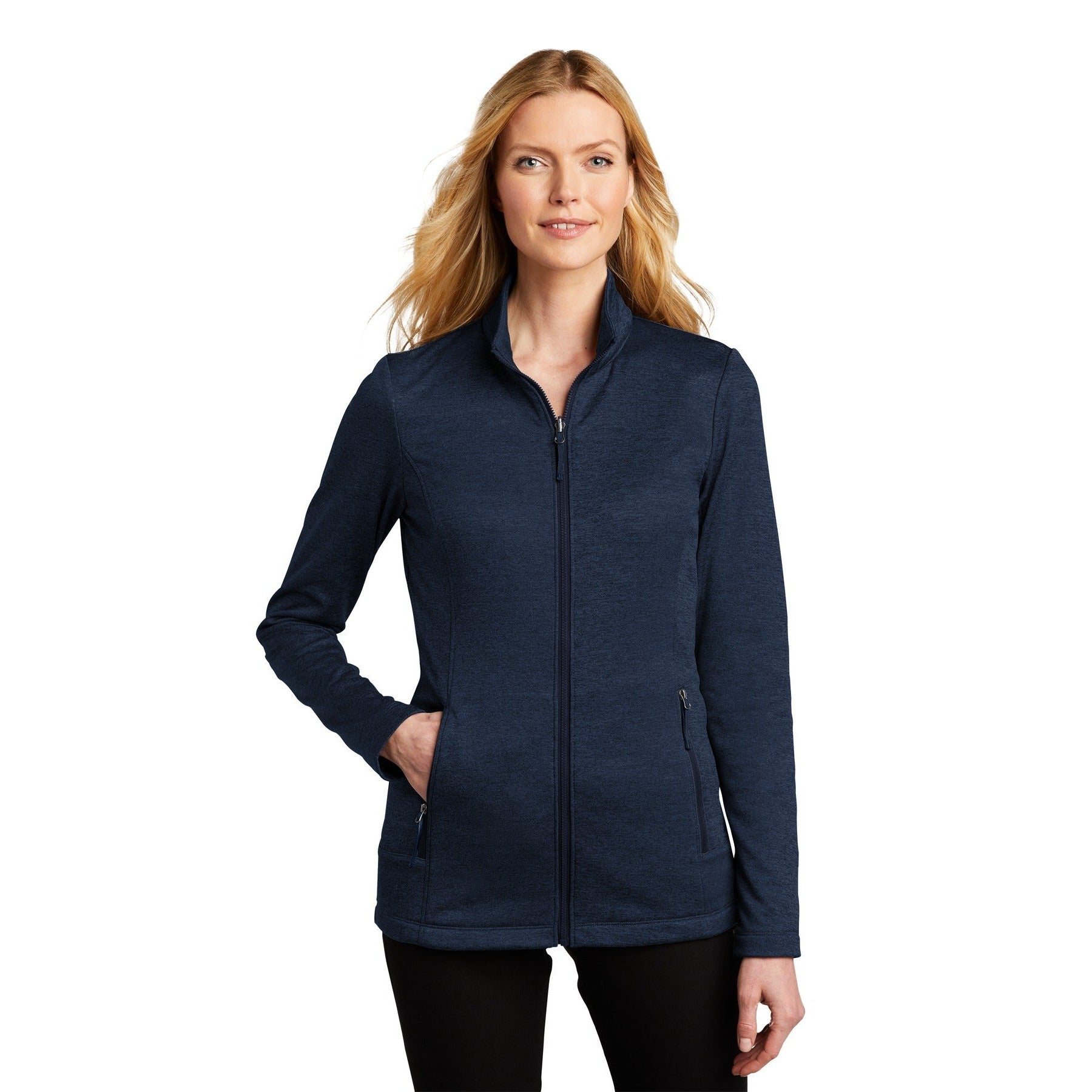 Port Authority-Port Authority ® Women's Collective Striated Fleece Jacket. L905-MedTech-3